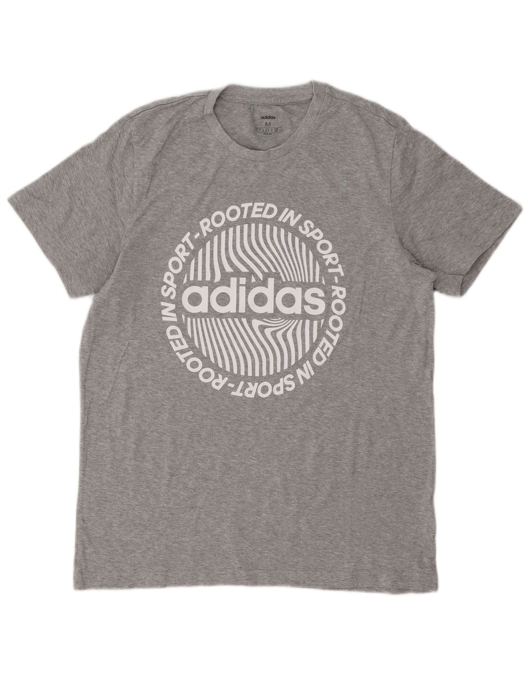 Adidas Herren Grafik-T-Shirt-Oberteil Mittelgrau meliert