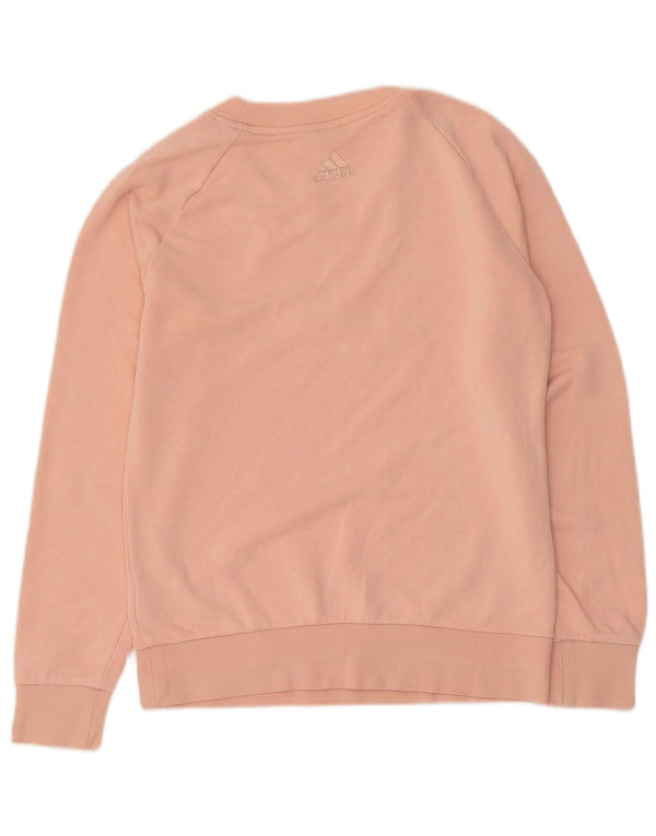 Adidas Damen Graphic Sweatshirt Pullover UK 4/6 XS Rosa Baumwolle