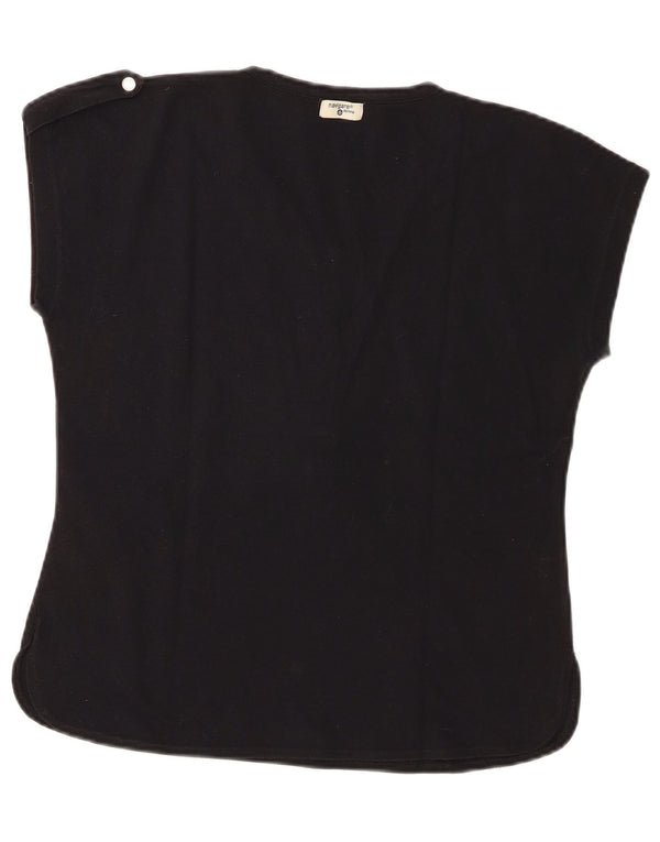 Navigare Damen T-Shirt Top IT 46 Large Schwarz Baumwolle
