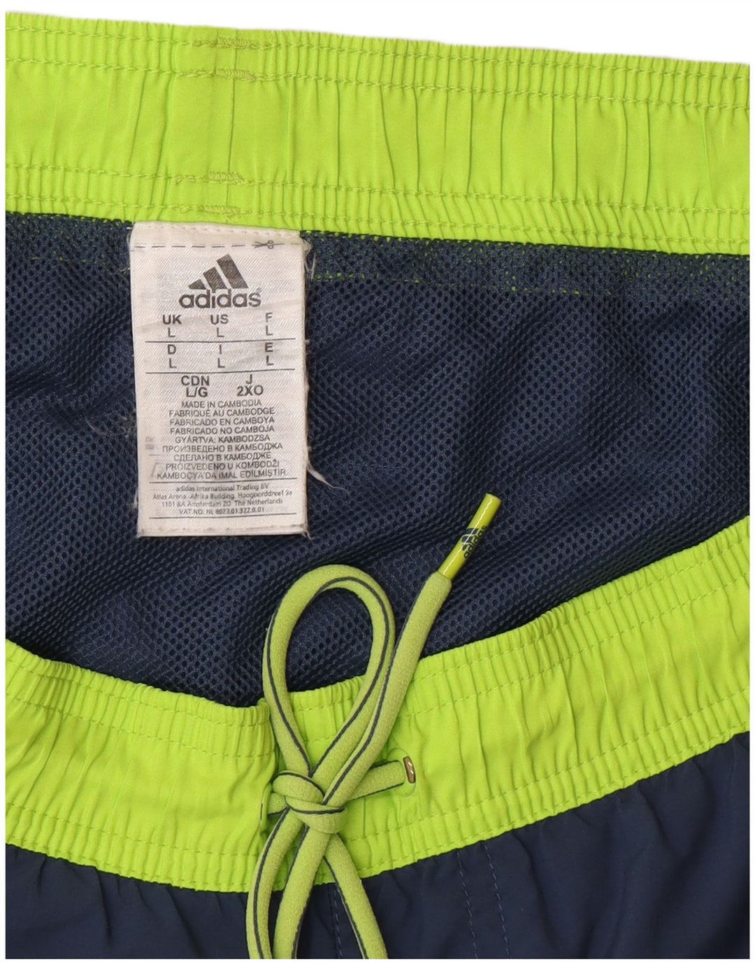 Adidas Herren-Sportshorts, groß, marineblau, Colourblock-Polyester
