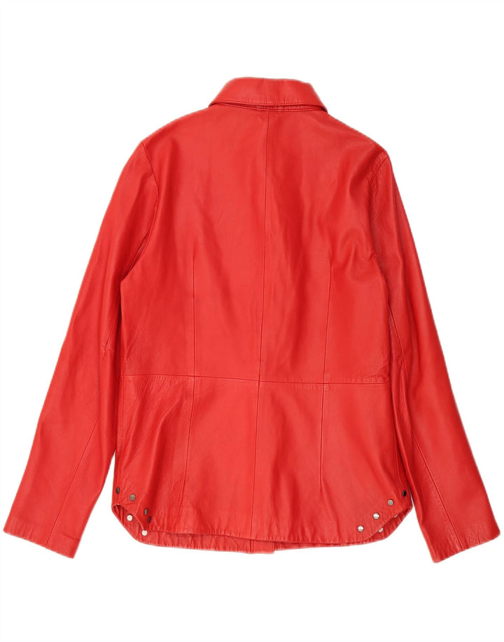 S.OLIVER Womens Leather Jacket IT 38 XS Red Leather Vintage S.Oliver and Second-Hand S.Oliver from Messina Hembry 