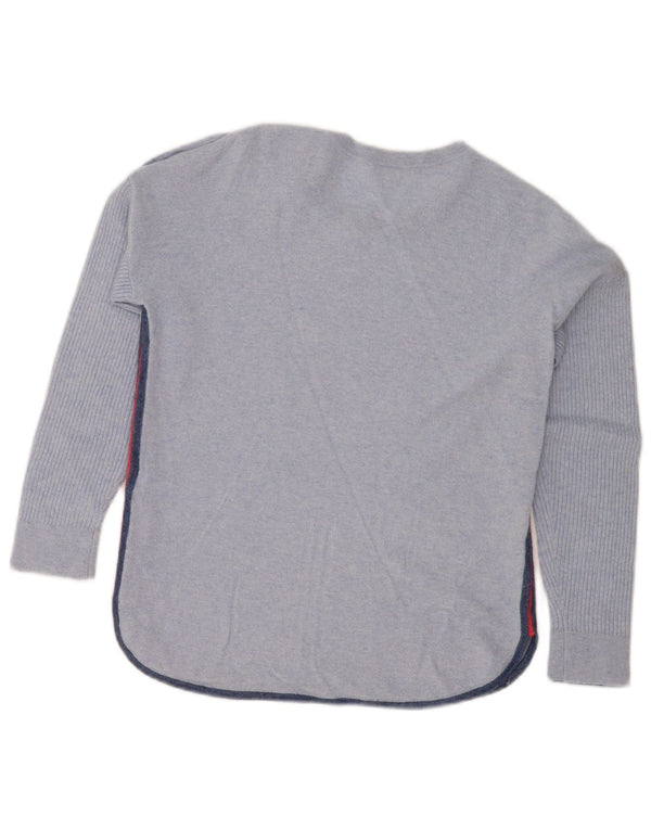 White Stuff Damen-Pullover mit U-Boot-Ausschnitt, Gr. 10, klein, blau meliert