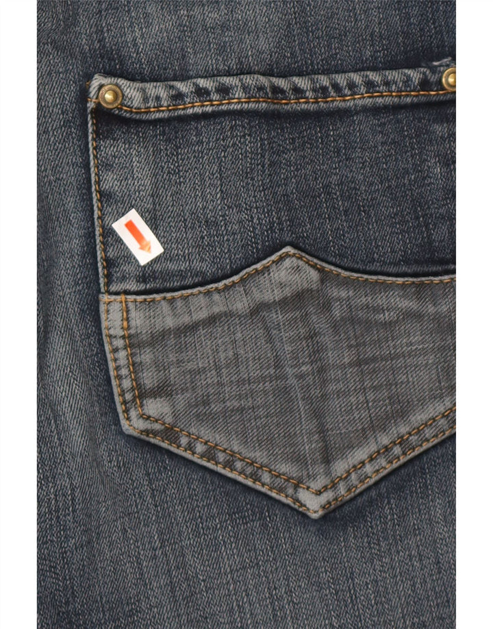CALVIN KLEIN Damen Straight Jeans W30 L27 Blaue Baumwolle