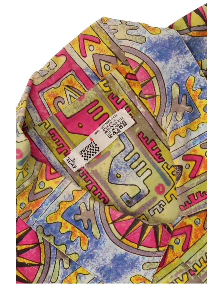 Avanti Herren-Hemd mit abstraktem Muster, Größe 41/42, groß, mehrfarbig