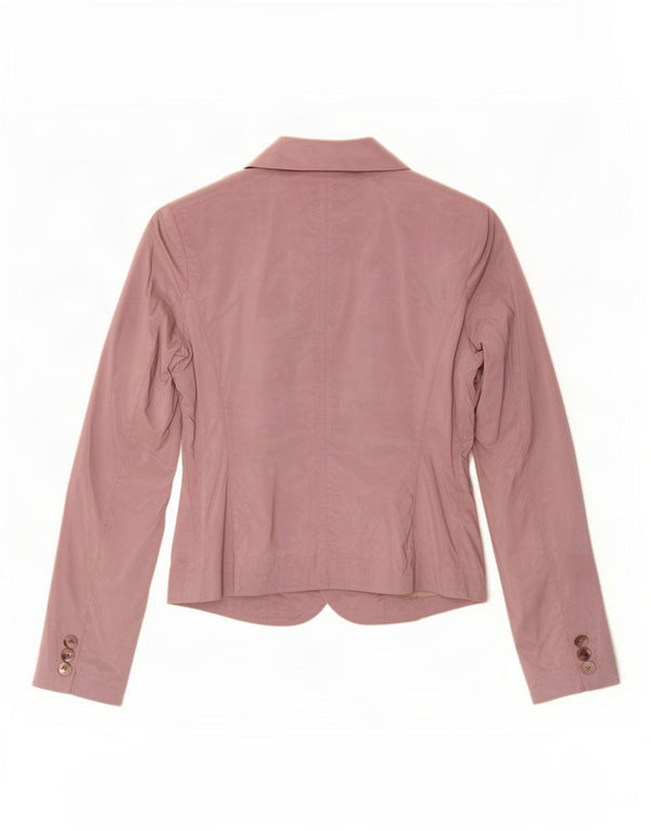 Vintage Damen 3-Knopf-Blazerjacke UK 12 Mittellila Polyester