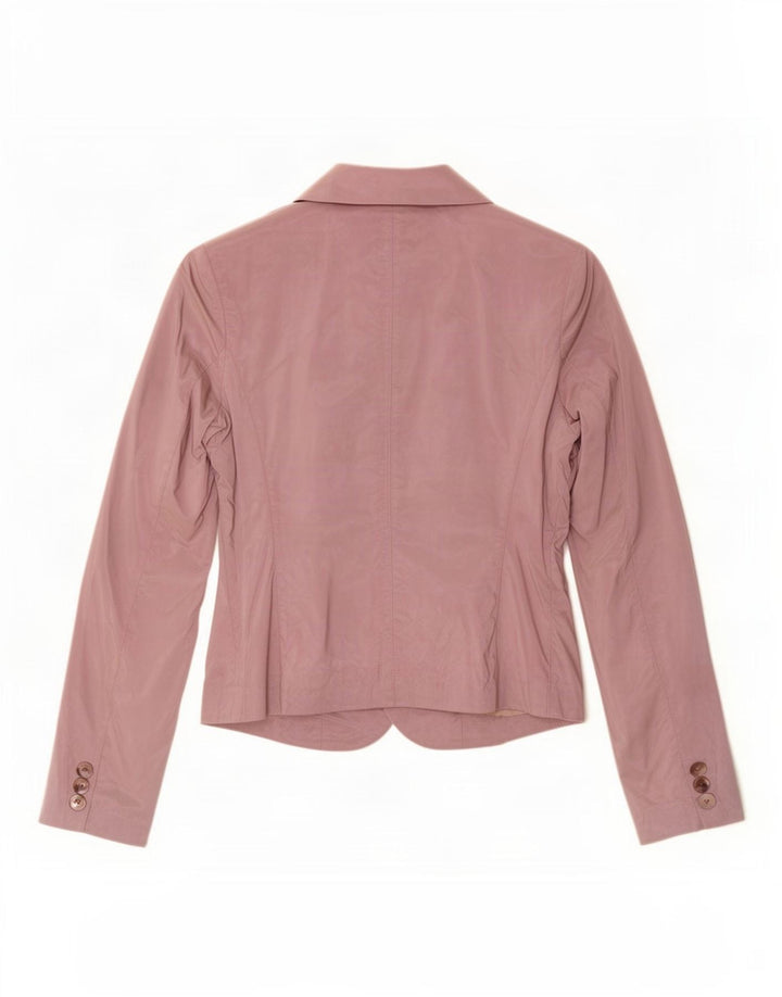 Vintage Damen 3-Knopf-Blazerjacke UK 12 Mittellila Polyester