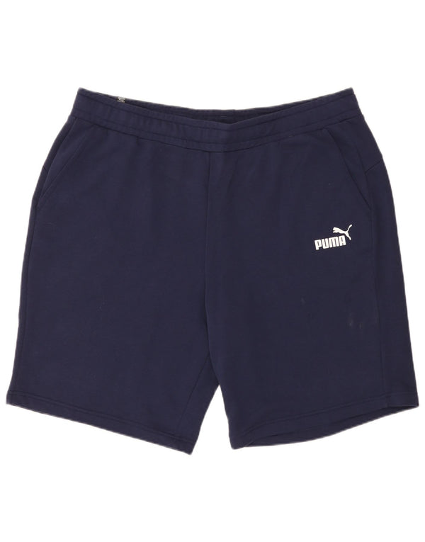 Puma Herren Sport Shorts 2XL Marineblau Baumwolle