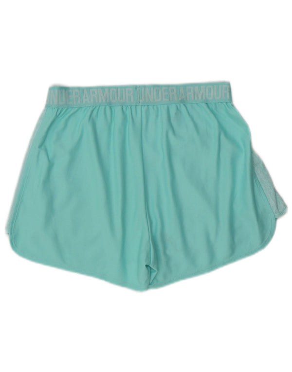 UNDER ARMOUR Damen Heat Gear Graphic Sportshorts UK 8 Small Türkis