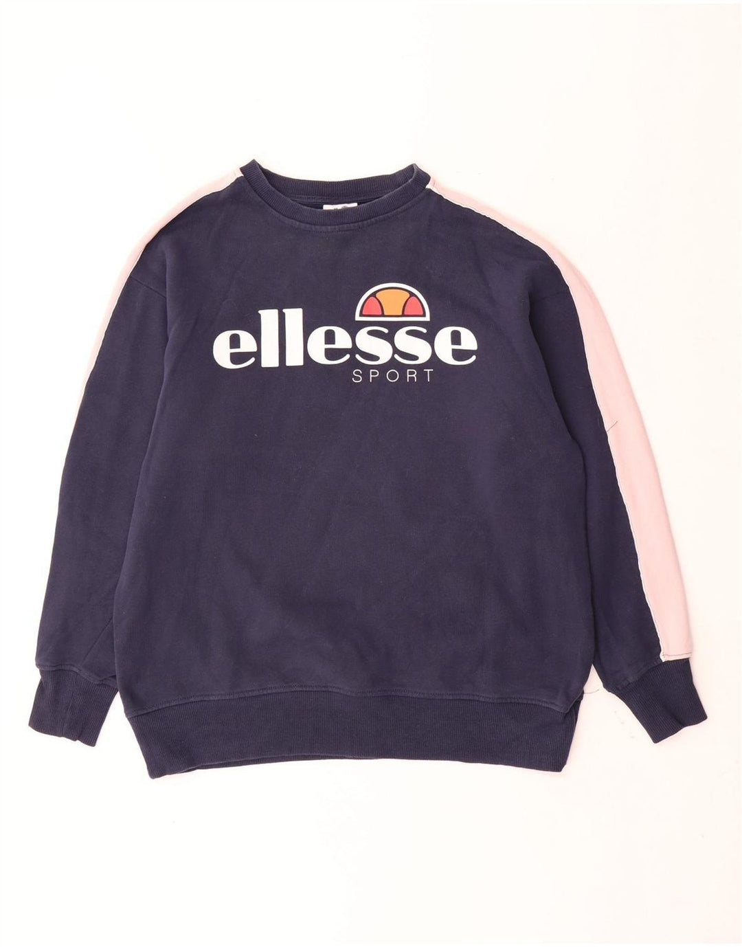 ELLESSE Übergroßer Damen-Sweatshirt-Pullover UK 12 Medium Navy Blue