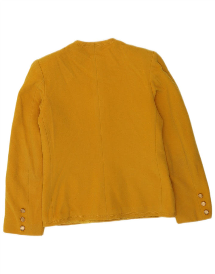 Vintage Damen 4-Knopf-Blazerjacke UK 10 Small Gelb