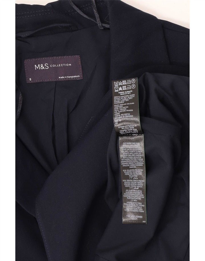 Marks & Spencer Damen-Blazer mit 1 Knopf, Gr. 8, Marineblau