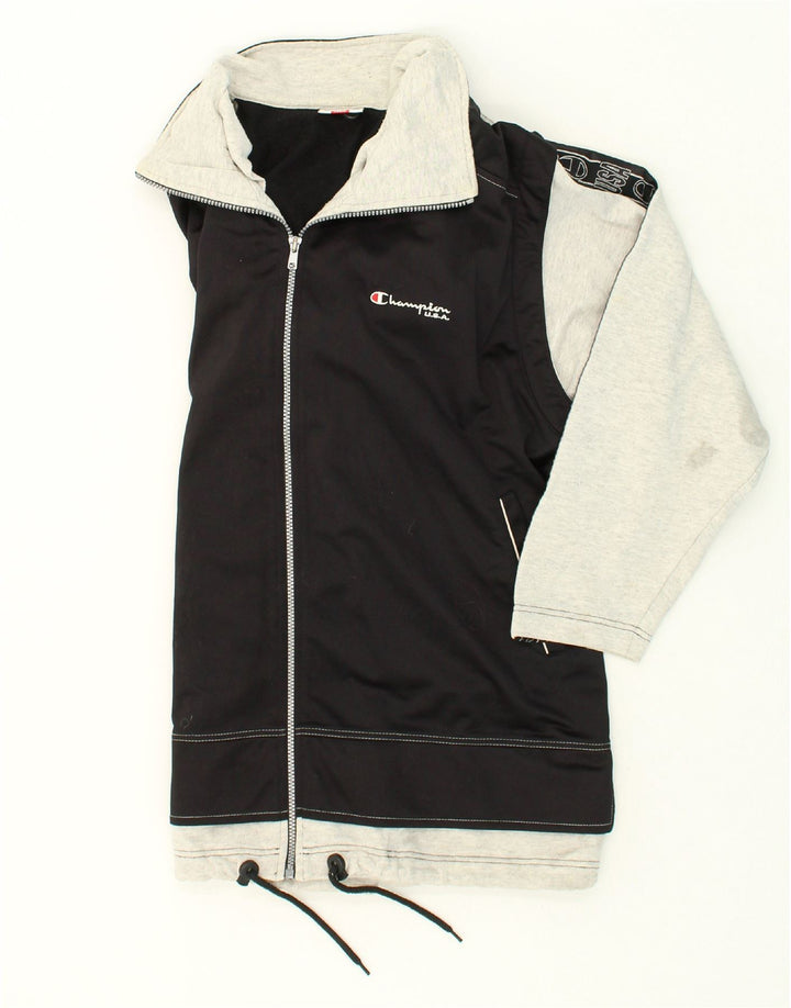 CHAMPION Mens Hooded Tracksuit Top Jacket Large Black Cotton Vintage Champion and Second-Hand Champion from Messina Hembry 
