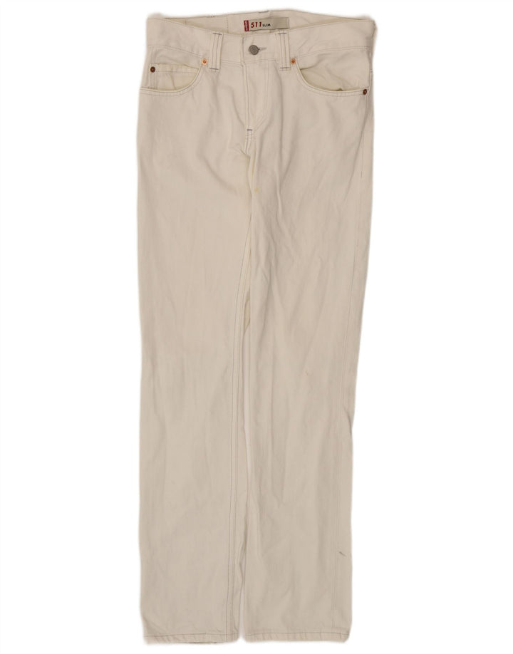 LEVI'S Herren 511 Slim Jeans W31 L34 Off White Cotton