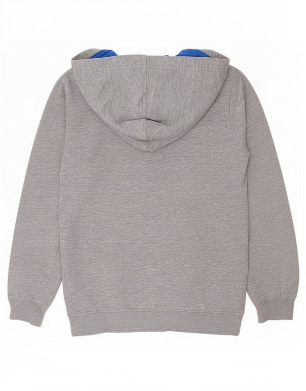 Champion Jungen-Kapuzenpullover mit grafischem Reißverschluss, 5–6 Jahre, XS, grau gefleckte Baumwolle