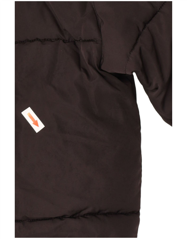 Zara Damen-Jacke mit Kapuze, gepolstert, UK 42, XL, Schwarz, Polyester