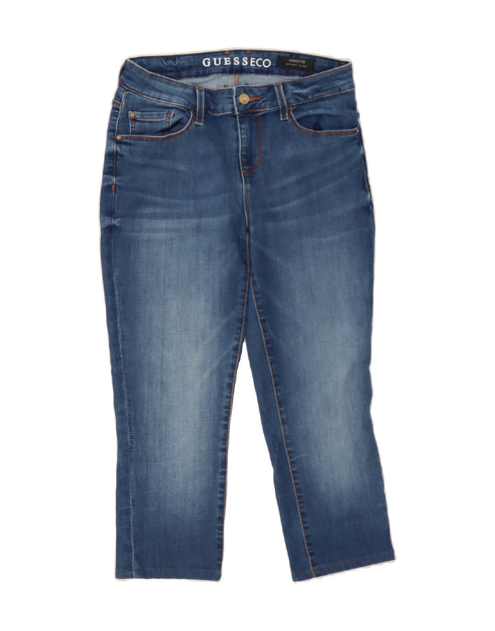 GUESS Womens Annette Capri Jeans W29 L21 Navy Blue Cotton Vintage Guess and Second-Hand Guess from Messina Hembry 