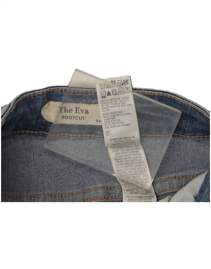 Marks & Spencer Damen The Ivy Bootcut Jeans UK 12 Medium W30 L29 Blau