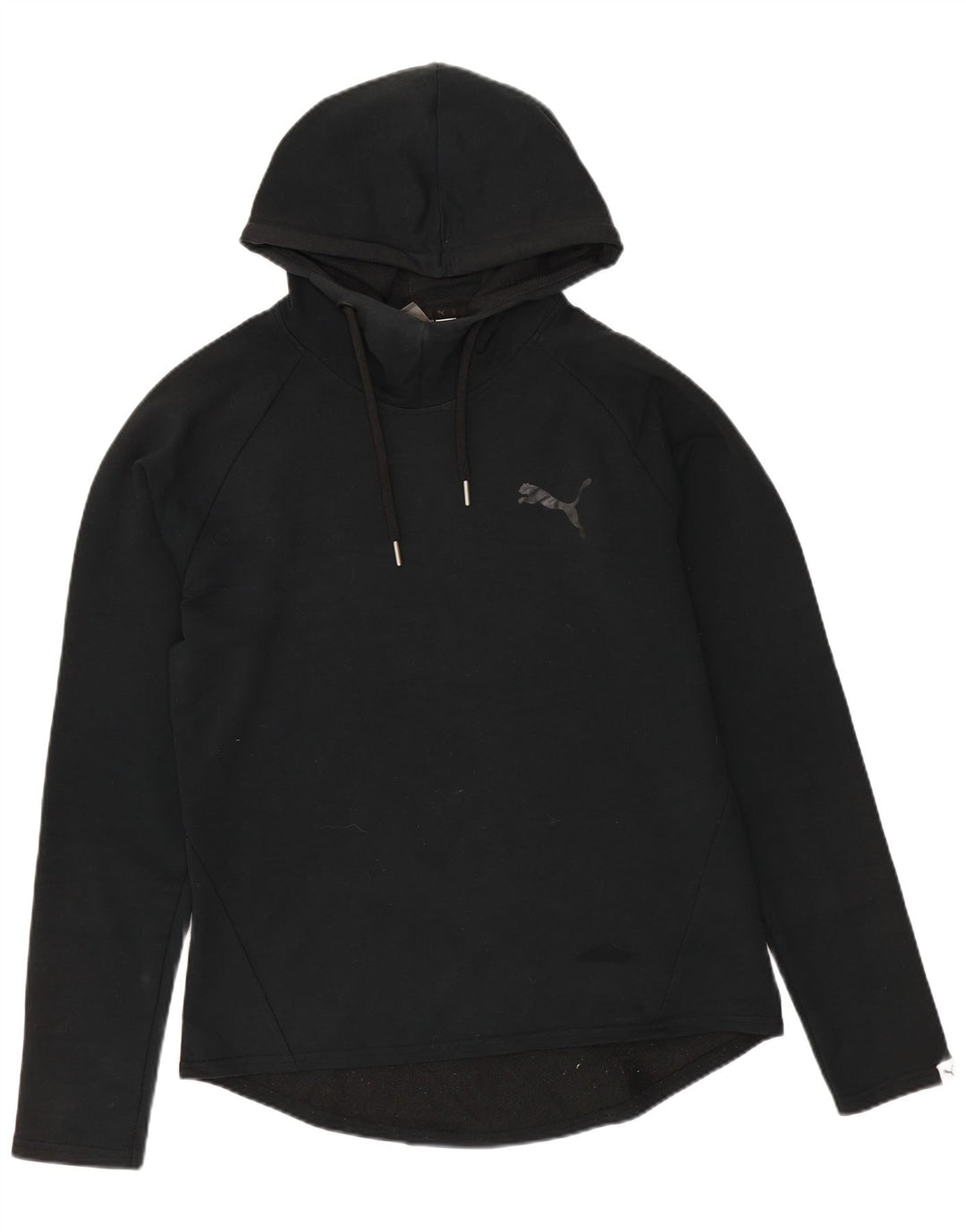 PUMA Damen Kapuzenpullover UK 10 Small Schwarz Baumwolle