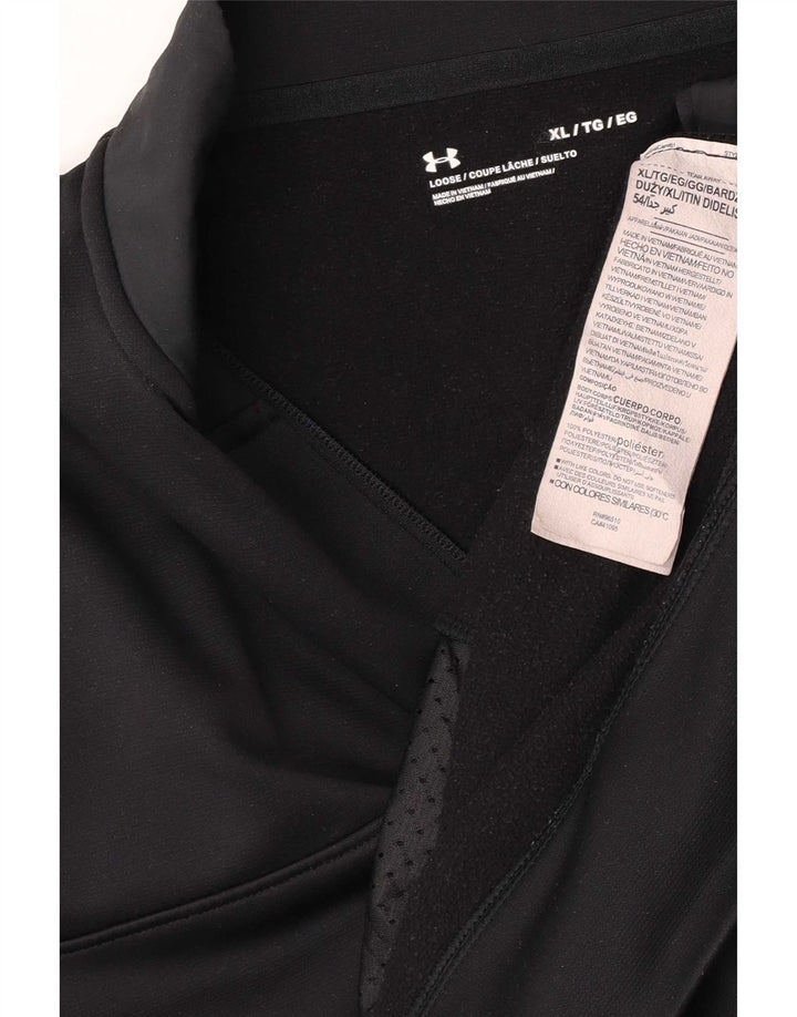 Under Armour Herren-Sweatshirt mit Reißverschluss, XL, Schwarz, Polyester
