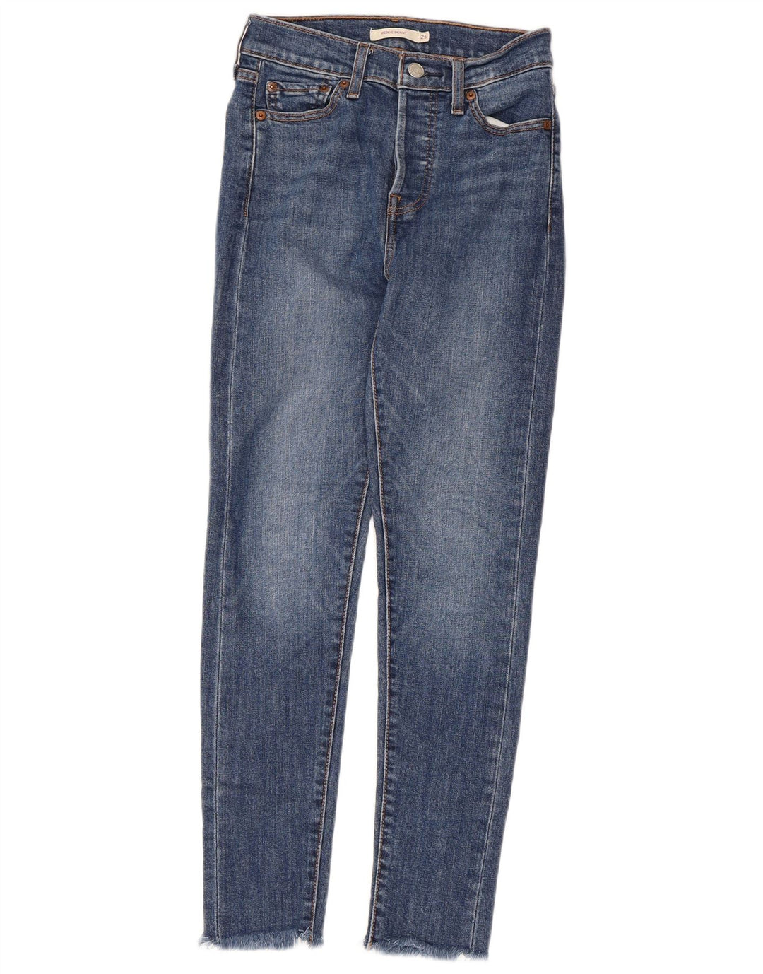 LEVI'S Damen-Jeans mit Keilabsatz, hoher Taille, Röhrenjeans, W25, L26, blaue Baumwolle