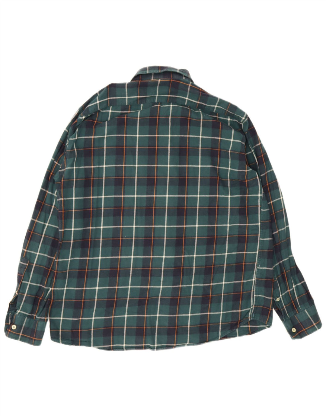 Carrera Herren-Flanellhemd mit normaler Passform, XL, grün kariert, Baumwolle
