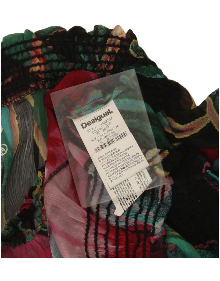 Desigual Womens Graphic Off Shoulder Top UK 14 Medium Mehrfarbig Blumen