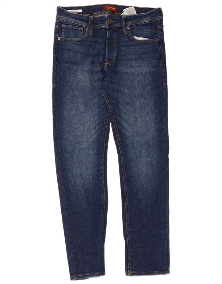 Jack & Jones Herren GLENN Slim Jeans W32 L30 Blaue Baumwolle