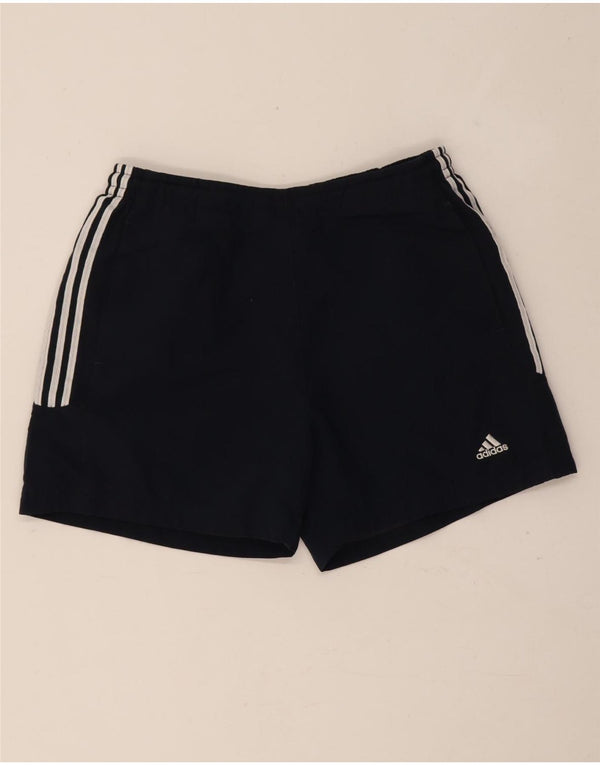 Adidas Damen Sportshorts UK 10 Small Marineblau Polyester
