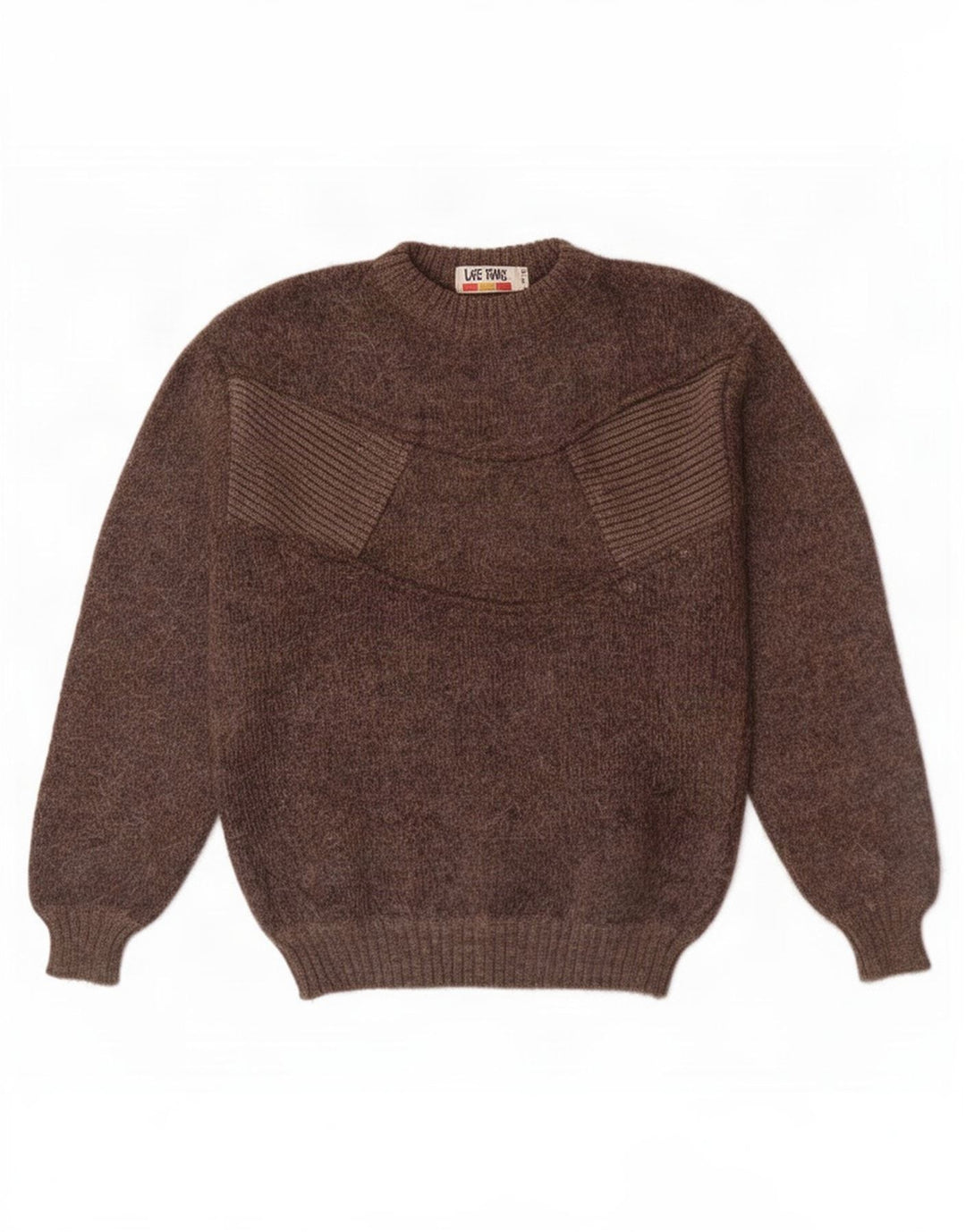 Life Time Herren-Pullover mit Rundhalsausschnitt, UK 38, Mittelbraun