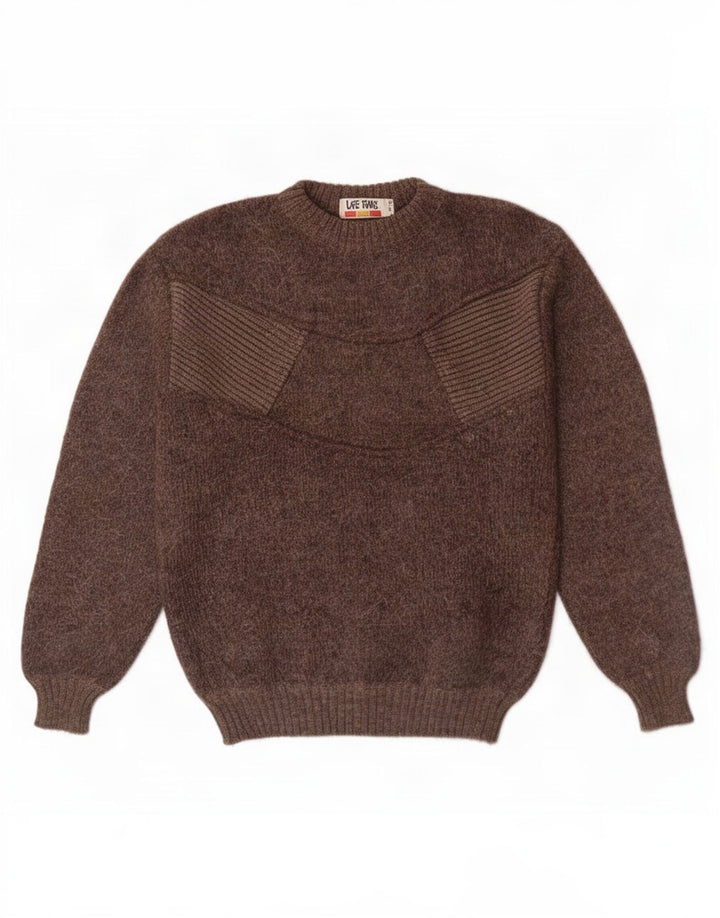 Life Time Herren-Pullover mit Rundhalsausschnitt, UK 38, Mittelbraun