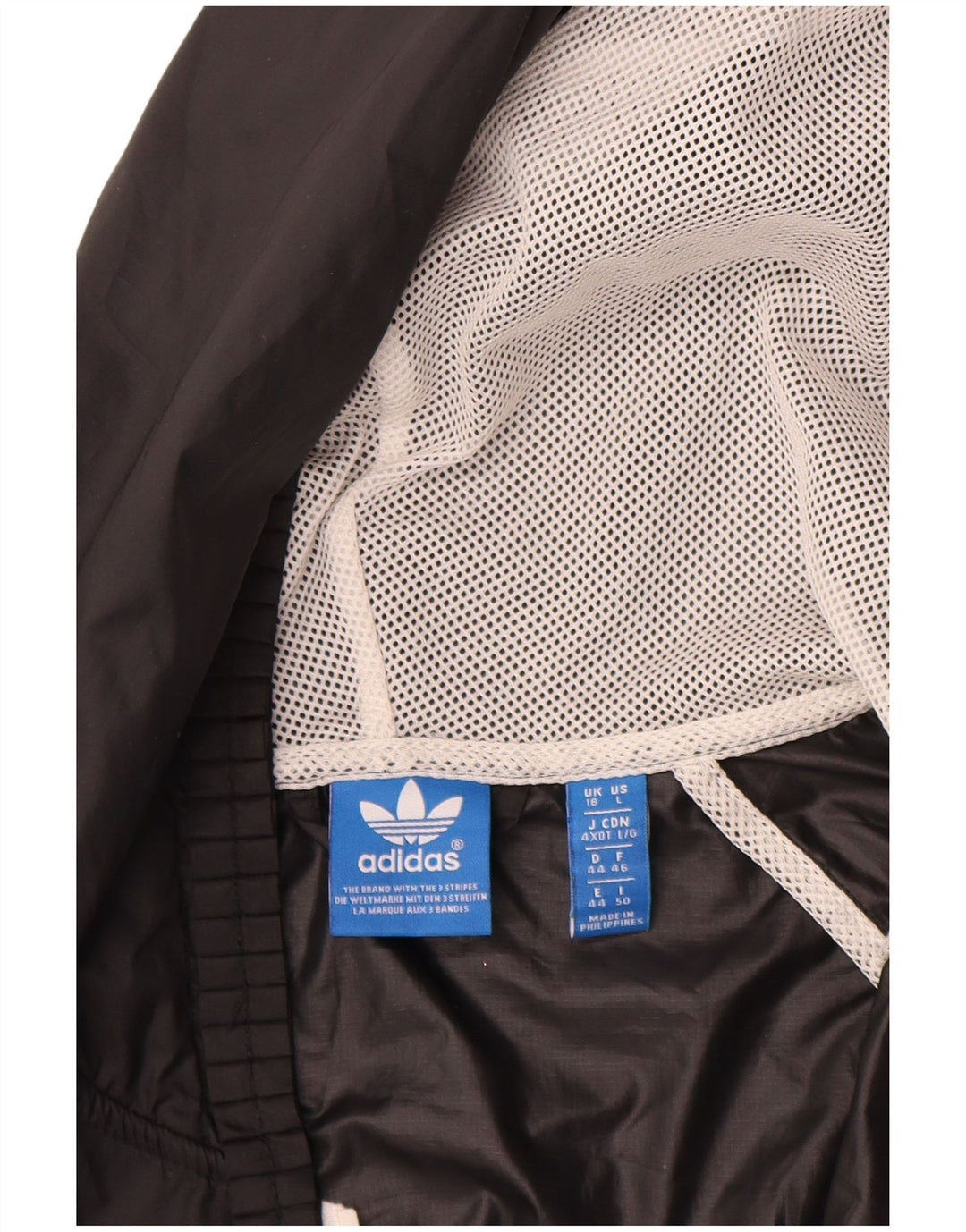 Adidas Damen Regenjacke mit Kapuze UK 18 XL Schwarz Polyester