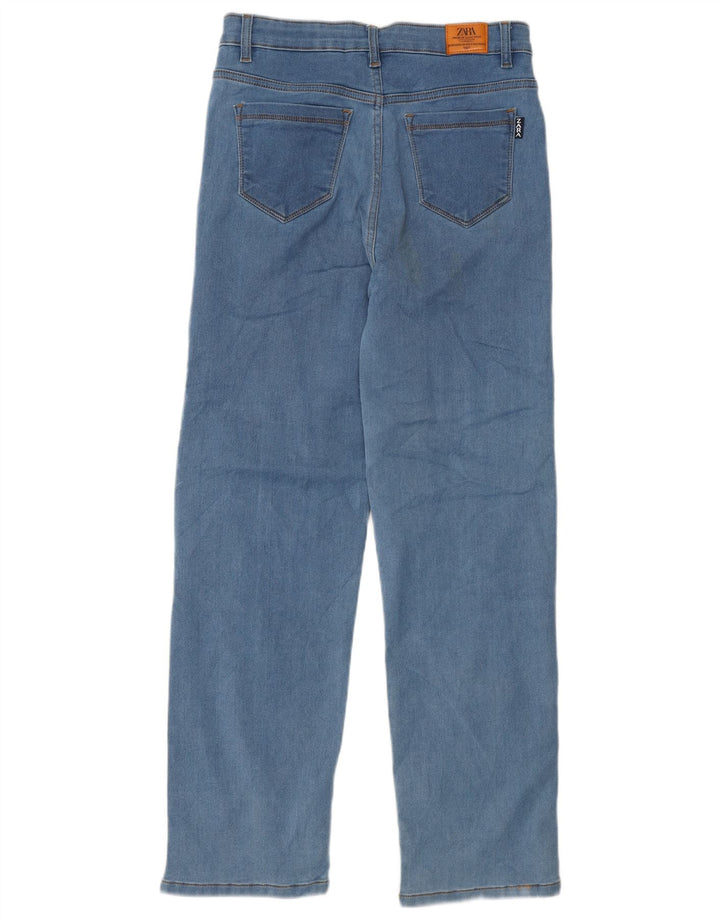 Zara Herren Straight Jeans W30 L29 Blaue Baumwolle