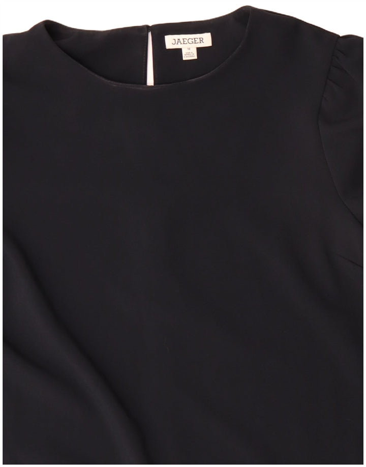 JAEGER Langarm-Etuikleid für Damen UK 18 XL Marineblau Polyester