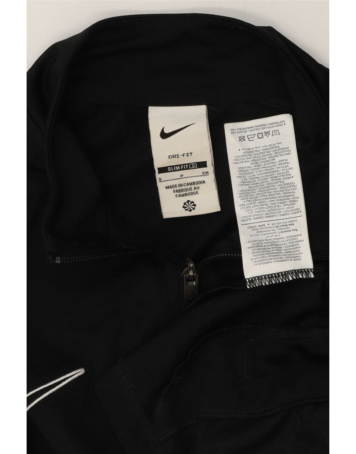 Nike Herren Dri Fit Slim Fit Trainingsanzug Top Jacke Small Schwarz Polyester