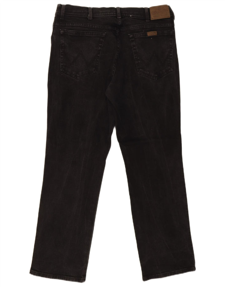Wrangler Herren-Jeans mit normaler Passform, gerade Passform, W36, L30, schwarze Baumwolle