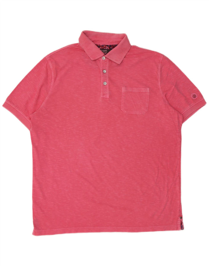 Bugatti Herren Garment Dyed Poloshirt XL Pink