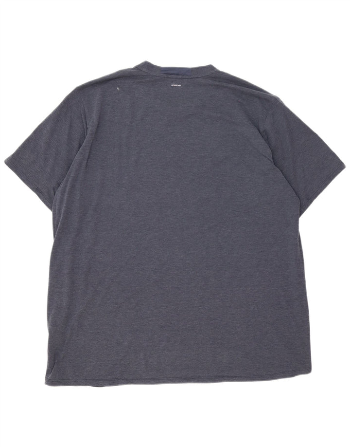 Adidas Herren T-Shirt Top 2XL Marineblau Polyester