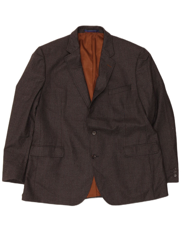 Marks & Spencer Herren-Blazer mit maßgeschneiderter Passform, UK 46 3XL, grauer Hahnentrittmuster