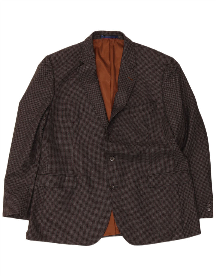 Marks & Spencer Herren-Blazer mit maßgeschneiderter Passform, UK 46 3XL, grauer Hahnentrittmuster