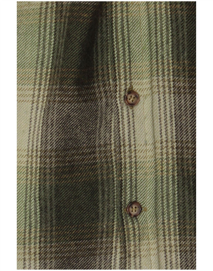 Bailo Herren-Overshirt-Hemd, groß, grün kariert, Wolle