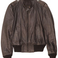 Vintage Damen Militärlederjacke UK 14 Medium Schwarz