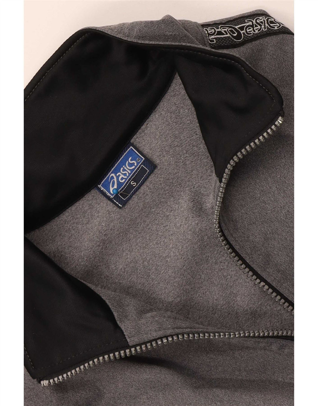Asics Herren-Trainingsanzug mit grafischem Oberteil, Größe S, Grau