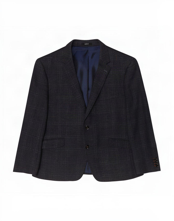 Douglas Herren-Blazer mit 2 Knöpfen, UK 44, 2XL, marineblau karierte Wolle