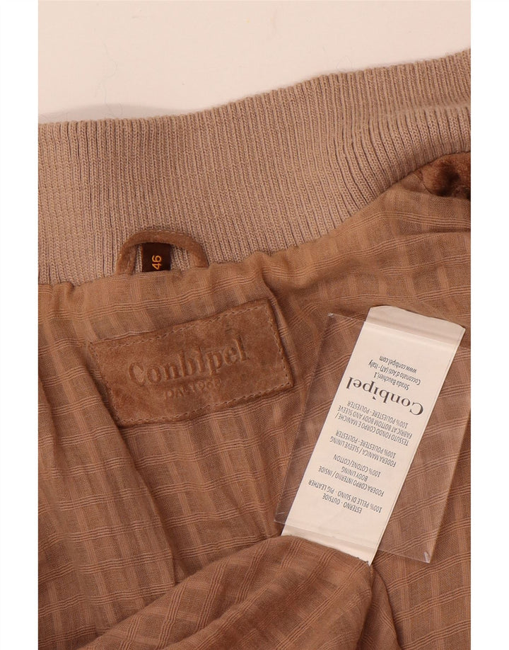 Conbipel Damen Wildleder Bomberjacke IT 46 Large Beige Leder