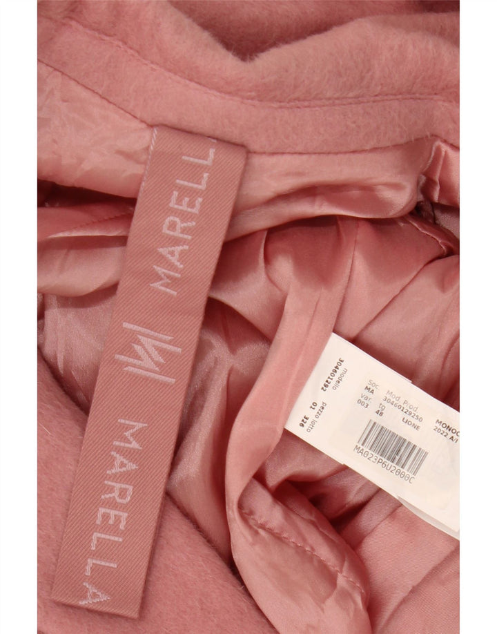 Marella Damen Longline 2-Knopf-Blazerjacke IT 48 XL Rosa Wolle
