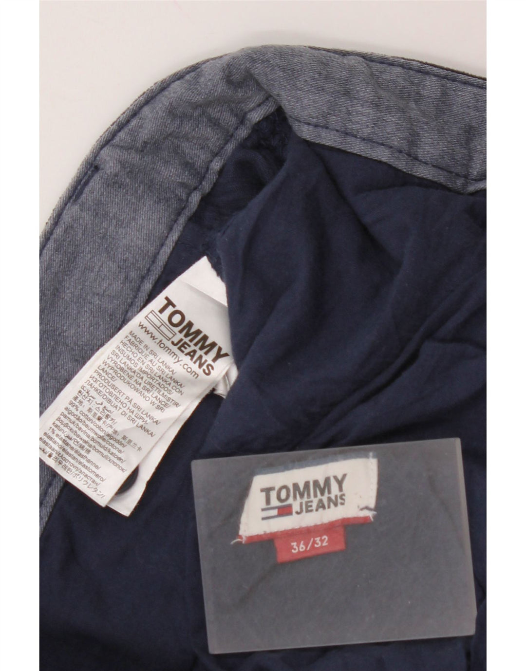 TOMMY HILFIGER Herren Slim Cordhose W36 L32 Marineblaue Baumwolle