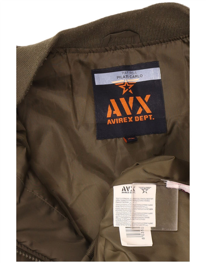 Avirex Herren Bomberjacke UK 42 XL Khaki Polyester