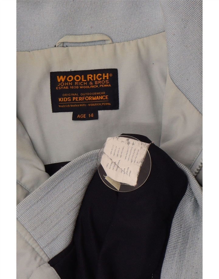 Woolrich Bomberjacke für Jungen, 13–14 Jahre, blaues Nylon
