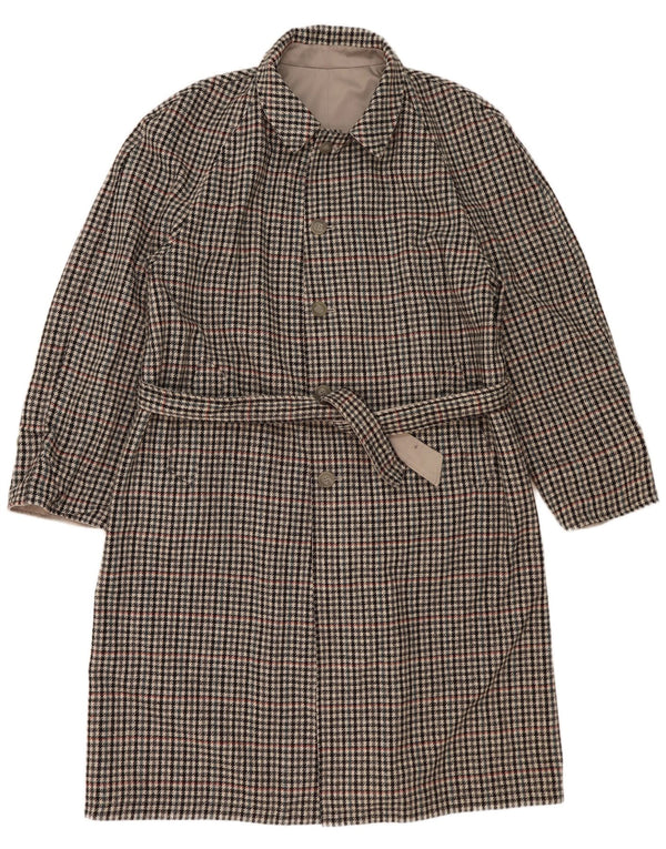 Hamilton Herren Wende-Trenchcoat IT 56 3XL Grau kariertes Polyester