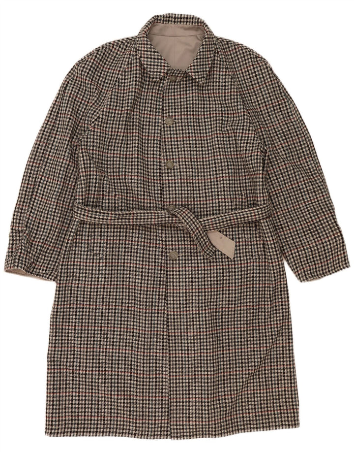 Hamilton Herren Wende-Trenchcoat IT 56 3XL Grau kariertes Polyester